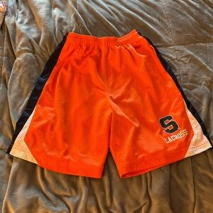Lacrosse Unlimited- “Syracuse” Lacrosse Athletic Shorts, Orange, Size M